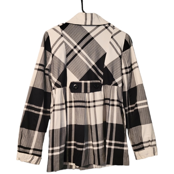 Sandro Sportswear Women's Black & White Plaid Blazer Size M - Picture 4 of 7